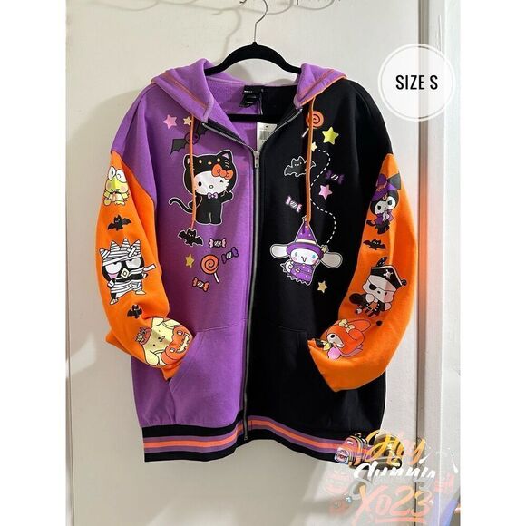 Sanrio Hello Kitty and Friends Halloween Zip Hoodie Jacket Size Small - Picture 1 of 6